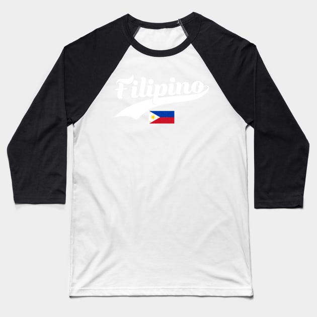 Filipino Pride Philippines Classic Pinoy Flag Baseball T-Shirt by BraaiNinja